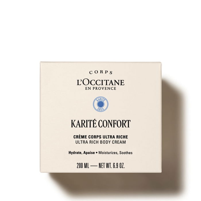 L'Occitane En Provence Crème Corps Karité Confort Ultra-Nourrissante pour Peaux Sèches et Sensibles Rechargeable 200 ml L'Occitane En Provence Crème Corps Karité Confort Ultra-Nourrissante pour Peaux Sèches et Sensibles Rechargeable 200 ml