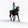 Schleich Figurines Cavaliere Lisa et Storm special Horse Club