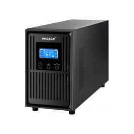 Phasak PH 8020 Conqueror Pro SAI UPS 2000VA 1800W On Line Interactive LCD Schuko 3 Prises USB RS-232 Noir