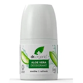 DR. ORGANIC Déodorant Aloe Vera Bio Roll-on 50ml - Protection longue durée Peaux Sensibles