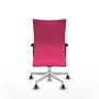 Piqueras Y Crespo Chaise de bureau Albacete confidente, Rose, Similicuir, Base Blanche, Bras 2D