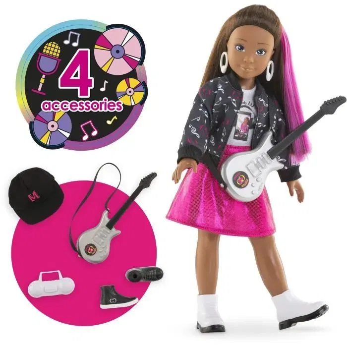 Corolle - Poupée mannequin Melody Music Studio - 28 cm - Avec 4 accessoires - Cheveux longs - Senteur vanille - Dès 4 ans Corolle - Poupée mannequin Melody Music Studio - 28 cm - Avec 4 accessoires - Cheveux longs - Senteur vanille - Dès 4 ans