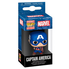 FUNKO Porte-clés Pocket POP Marvel Captain America Classics - Figurine porte-clés Funko Pop Marvel Captain America