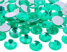 Innspiro Gemmes décoratives acryliques cercle vert 18mm 200u. approx.