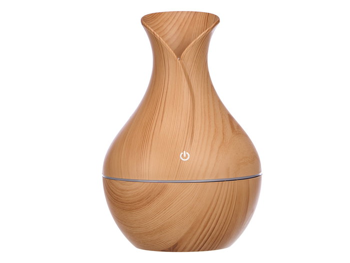 Acorde Humidificateur électrique bombé 10x15x10 cm plastique couleur bois avec USB (Set de 12)