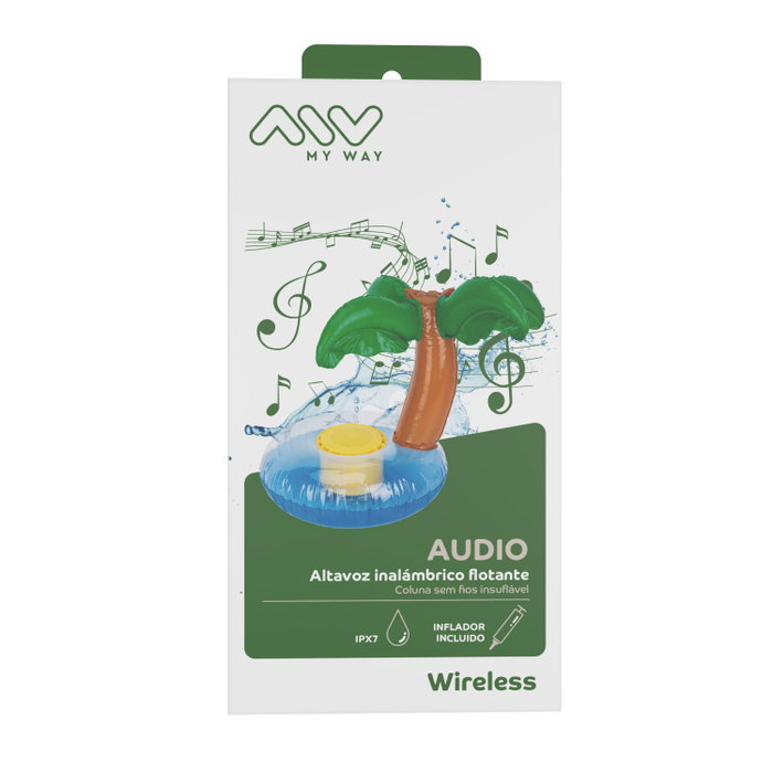 Myway Enceinte Bluetooth Flottante Palmera avec Flotteur IP67 3W Autonomie 2.5h Micro USB