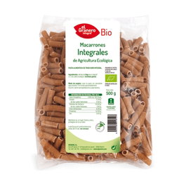 El Granero Integral Macarrones Integrales Bio 500g (Lot de 12) lif-weight-g=1000.0