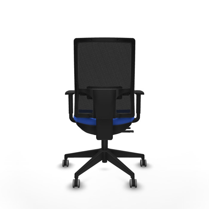 Piqueras y Crespo Chaise de Bureau Horna avec Mécanisme Sincro/Traslack, Assise Bleue et Dossier Noir