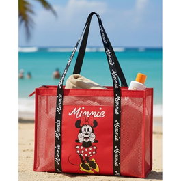 DISNEY Sac de plage réversible Minnie, filet, dimensions 69 x 39 x3030cm