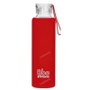 IRISANA Bouteille réutilisable en borosilicate avec housse en silicone rouge 550 ml