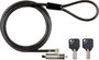 eSTUFF Câble antivol avec clés pour fente K-Slot - 4,5 mm x 180 cm - Câble de sécurité en acier pour tablette, ordinateur portable et écran