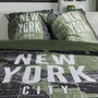 Today Parure de lit Java Vert Imprimé New York