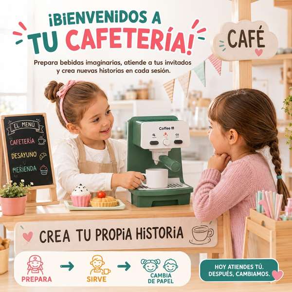 Jugatoys - jugahome Cafetière Électrique avec tasse Jugatoys - jugahome Cafetière Électrique avec tasse
