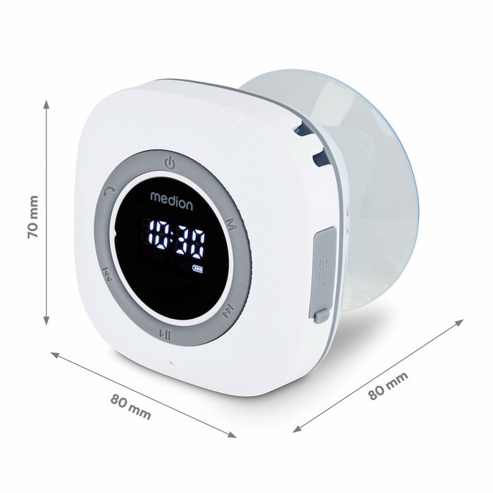 Medion Radio de Douche FM Bluetooth IPX6 Blanc Medion Radio de Douche FM Bluetooth IPX6 Blanc