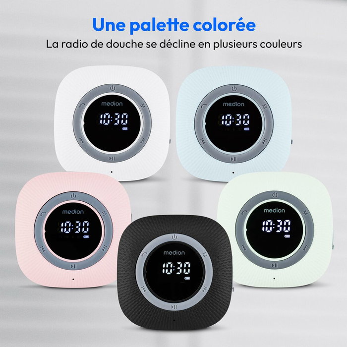 Medion Radio de Douche FM Bluetooth IPX6 Blanc Medion Radio de Douche FM Bluetooth IPX6 Blanc