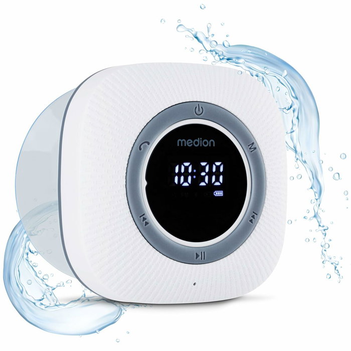 Medion Radio de Douche FM Bluetooth IPX6 Blanc Medion Radio de Douche FM Bluetooth IPX6 Blanc