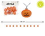 Guirlande lumineuse de citrouilles orange avec visage 120 cm