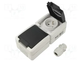 ELEKTRO-PLAST NASIELSK Socle d'alimentation AC 2P+PE 16A IP55