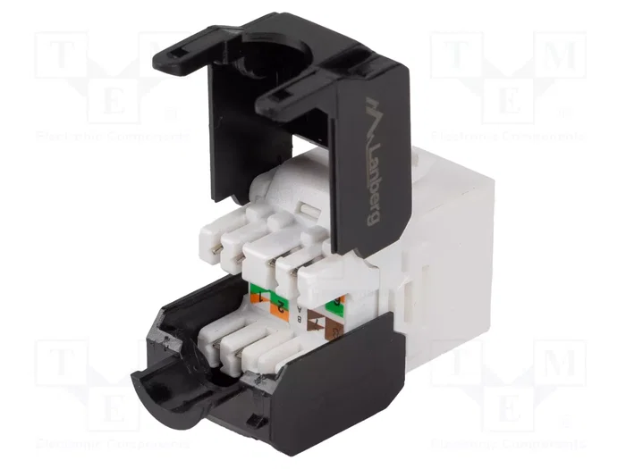 LANBERG Module RJ45 Keystone blanc et noir LANBERG Module RJ45 Keystone blanc et noir