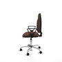 PIQUERAS Y CRESPO Chaise de bureau Algarra, tissu marron foncé, base chromée