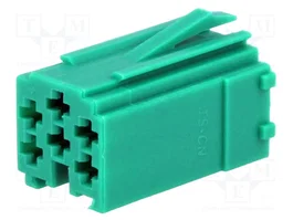 4CARMEDIA Boîtier de connecteur mini ISO 6 broches vert