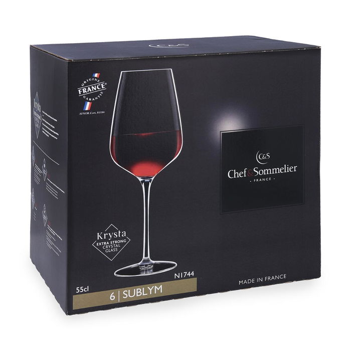 Set de verres à vin Chef & Sommelier L2758 Transparent verre 550 ml Vin (6 Unités) Set de verres à vin Chef & Sommelier L2758 Transparent verre 550 ml Vin (6 Unités)