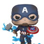Funko Pop! Captain America avec bouclier brisé et Mjolnir - Avengers: Endgame