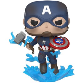 Funko Pop! Captain America avec bouclier brisé et Mjölnir - Avengers: Endgame