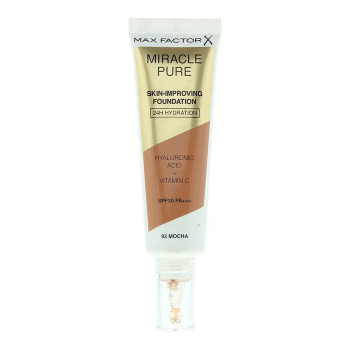 Max Factor Miracle Pure Fond de teint liquide & sérum 2-en-1, Moka Max Factor Miracle Pure Fond de teint liquide & sérum 2-en-1, Moka