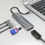 Hub USB Aisens ASUC-6P016-GR Gris Multicouleur