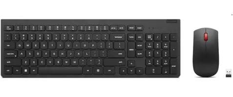 Lenovo Ensemble clavier et souris sans fil Essential Gen2 Noir – Allemand Lenovo Ensemble clavier et souris sans fil Essential Gen2 Noir – Allemand