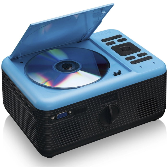 Lenco LPJ-500BU Projecteur LCD avec Lecteur DVD, Bluetooth et USB