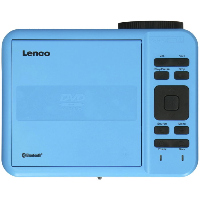 Lenco LPJ-500BU Projecteur LCD avec Lecteur DVD, Bluetooth et USB