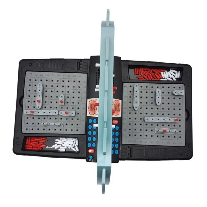 Lexibook Bataille Navale électronique parlante avec effets lumineux, 2 joueurs, 4 langues (FR/DE/IT/NL)