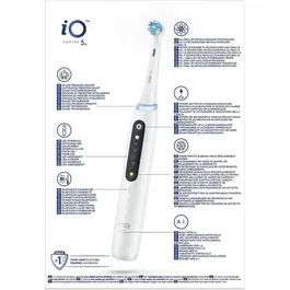 Oral-B iO5n Quite - Brosses à dents électriques - Technologie avancée - Améliore la santé des gencives - Élimine la plaque dentaire - Inclut étui de voyage - Blanc
