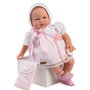 MUÑECAS GUCA Poupée Marina sans cheveux 42 cm avec robe blanche et capuche rose détails - Pour enfants 3 ans et plus