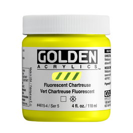 Golden Fluorescente Chartreuse Heavy Body Couleurs Acryliques 118 ml