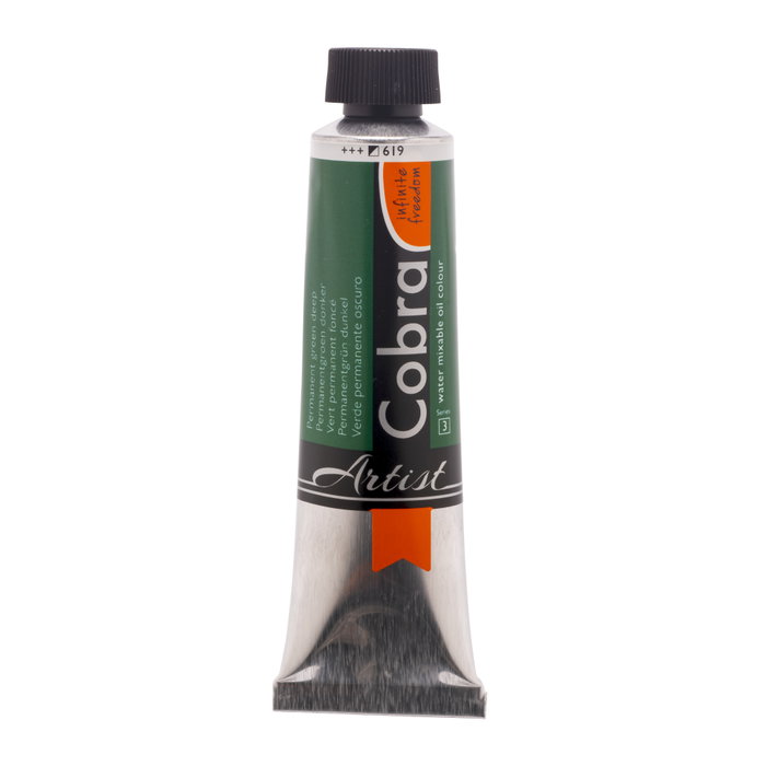 Cobra Peinture à l'huile Cobra Artist Color Vert Permanent Foncé 619, 40 ml Cobra Peinture à l'huile Cobra Artist Color Vert Permanent Foncé 619, 40 ml
