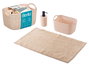 Berilo Set de 3 pièces pour salle de bain beige 24x14x15 cm (Set de 12)