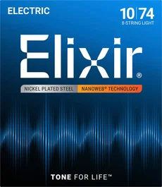 ELIXIR Jeu de cordes Nanoweb 8 cordes 10-74