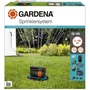 Gardena Kit Arroseur Oscillant Escamotable OS140 - Pour Surfaces Jusqu'à 140 m² - Portée 15 m - Arrosage Rectangulaire Uniforme
