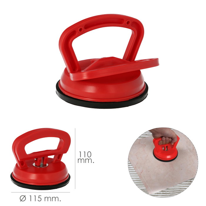WOLFPACK LINEA PROFESIONAL Ventouse Simple pour Carreleur Rouge WOLFPACK LINEA PROFESIONAL Ventouse Simple pour Carreleur Rouge
