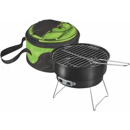 Fieldmann FZG 1003 Barbecue portable au charbon de bois, foyer 26 x 12.5 cm avec grille chromée et sac isotherme
