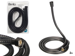 Berilo Manguera de Douche 2 m Noir Plastique 23x2x16 cm (Set de 12)