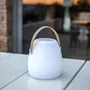 Lampe Enceinte Bluetooth sans Fil Mini May Play LUMISKY - Lampe Nomade LED Blanche et Multicolore Dimmable avec Haut-Parleur, Autonomie 10h, H 23 cm