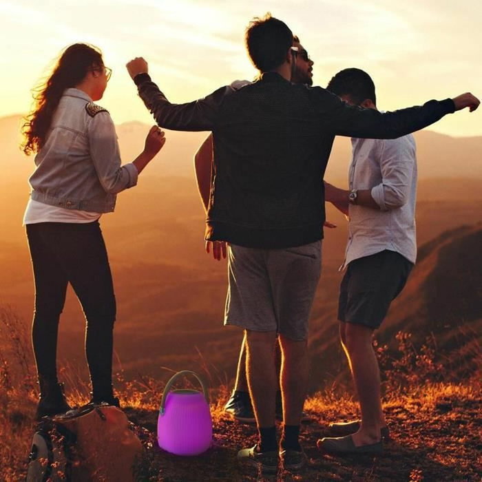 Lumisky Mini May Play - Lampe enceinte Bluetooth blanc/multicolore dimmable Lumisky Mini May Play - Lampe enceinte Bluetooth blanc/multicolore dimmable