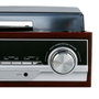 Camry CR 1113 Tourne-disque avec radio PLL, haut-parleurs intégrés, réveil, écran LCD, 33 x 32 x 15 cm, bois