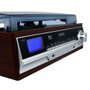 Camry CR 1113 Tourne-disque avec radio PLL, haut-parleurs intégrés, réveil, écran LCD, 33 x 32 x 15 cm, bois