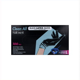 SINELCO Gants en latex Sibel Grandel noir 100 unités