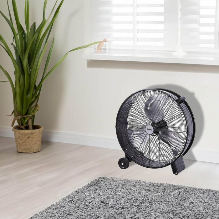 Ventilateur de Sol EDM 33525 Noir 180 W Ø 60 cm industriel